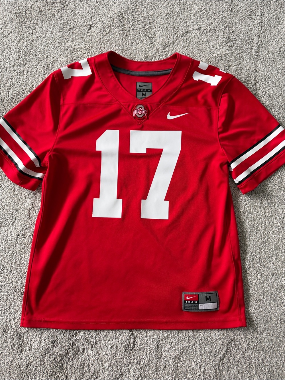 Boys Nike Red  Ohio state buckeyes Jersey